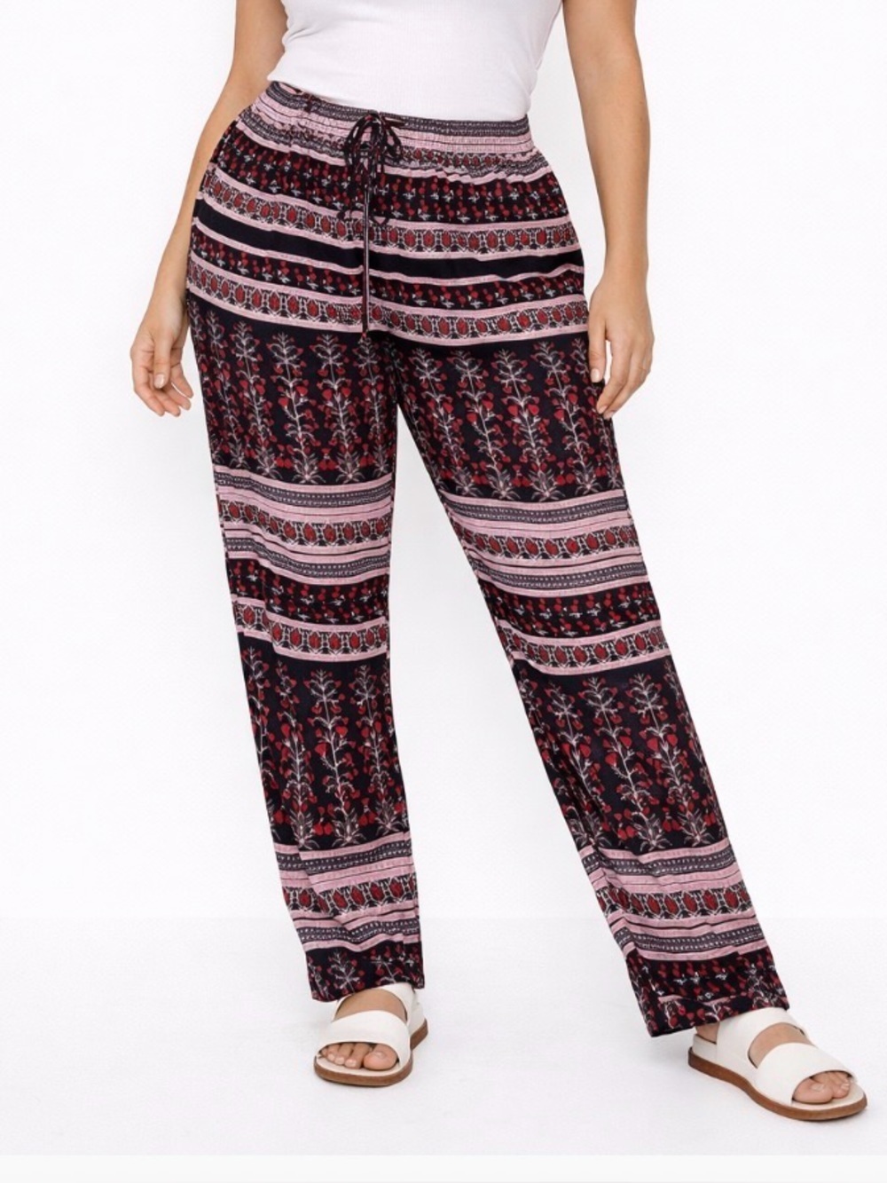 Urban Outfitters pants joggers trousers maroon/red indian inspired pull on pants